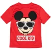 Disney Mickey Mouse T-Shirt And Mesh Shorts Outfit Set Toddler
