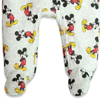 Disney Mickey Mouse Baby 2 Pack Zip Up Sleep N' Play Coveralls Newborn To Infant 3 Disney Mickey Mouse Baby 2 Pack Zip Up Sleep N' Play Coveralls Newborn To Infant - Image 3