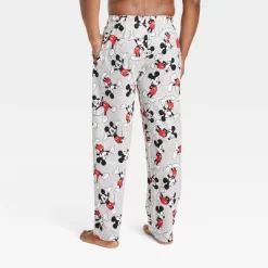 Men's Disney Mickey Mouse Knit Pajama Pants - Gray