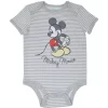Disney Mickey Mouse Baby Bodysuit Pants Bib And Hat 4 Piece Outfit Set Newborn To Infant
