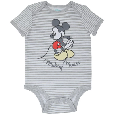 Disney Mickey Mouse Baby Bodysuit Pants Bib And Hat 4 Piece Outfit Set Newborn To Infant 1 Disney Mickey Mouse Baby Bodysuit Pants Bib And Hat 4 Piece Outfit Set Newborn To Infant