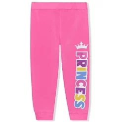 Disney Princess Girl's 2-Pack Graphic Pullover Sweatshirt And Jogger Pants Set For Kids