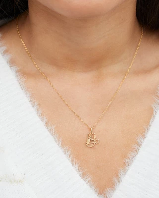 Disney Minnie Mouse 14k Yellow Gold Cutout Silhouette Pendant Necklace, 18" 1 Disney Minnie Mouse 14k Yellow Gold Cutout Silhouette Pendant Necklace, 18"