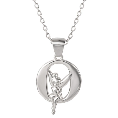 Disney Tinkerbell Initial Silver Pendant Necklace 19 Disney Tinkerbell Initial Silver Pendant Necklace - Image 19
