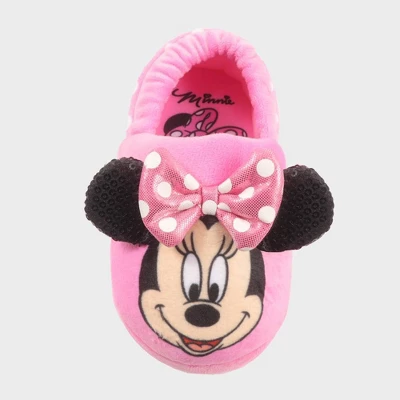 Toddler Girls' Disney Minnie Sock Slippers - Pink 2 Toddler Girls' Disney Minnie Sock Slippers - Pink - Image 2