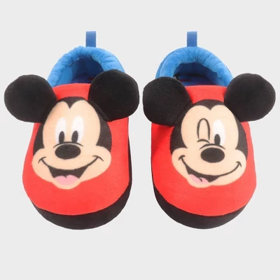 Toddler Boys' Disney Mickey Sock Slippers - Blue 4 Toddler Boys' Disney Mickey Sock Slippers - Blue - Image 4