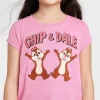 Girls' Disney Chip & Dale Short Sleeve Graphic T-Shirt - Pink