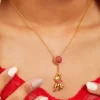 Disney Classics Winnie The Pooh Gold Plated Swinging Balloon Necklace, 18"
