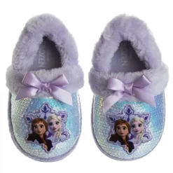 Disney Frozen Girl Slippers - Elsa And Anna Plush Lightweight Warm Comfort Soft Aline House Shoes - Purple (sizes 5-12 Toddler-Little Kid) -Family Trends Shop GUEST 137e6cc2 5045 4bfa b465 1978c1834d77