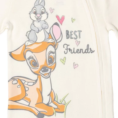 Disney The Aristocats Bambi Baby Girls 3 Pack Zip Up Sleep N' Play Coveralls Newborn To Infant 6 Disney The Aristocats Bambi Baby Girls 3 Pack Zip Up Sleep N' Play Coveralls Newborn To Infant - Image 6