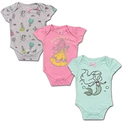 Disney Girl's 3-Pack Character Print Short Sleeve Bow Front Baby Creeper Set -Family Trends Shop GUEST 1bdad777 6340 40bf 9bdb bcfb130c7738