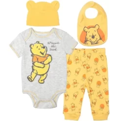 Disney Winnie The Pooh Baby Bodysuit Pants Bib And Hat 4 Piece Outfit Set Newborn To Infant -Family Trends Shop GUEST 1fdad1af 5d1e 4a8c b631 3c5584371434