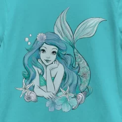 Disney Girl's The Little Mermaid Ariel Under The Sea Portrait T-Shirt