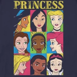 Women's Disney Princess Distressed Close-Up Poster T-Shirt