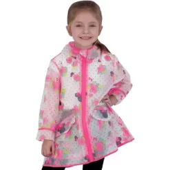 Disney Minnie Mouse Or Princess Clear Raincoat With Hood, Kids Ages 2-7