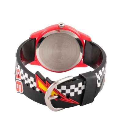 Boys' Disney Cars 3 Lightning McQueen Red Plastic Time Teacher Watch - Black 1 Boys' Disney Cars 3 Lightning McQueen Red Plastic Time Teacher Watch - Black