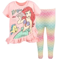 Disney Princess Moana Frozen Little Mermaid Rapunzel Jasmine Belle Girls T-Shirt And Leggings Outfit Set Toddler To Big Kid -Family Trends Shop GUEST 24c259ed 1154 4e09 83bf 04a615a400eb