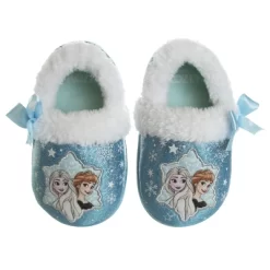 Disney Frozen Girl Slippers - Elsa And Anna Plush Lightweight Warm Comfort Soft Aline House Shoes - Blue Ribbon (sizes 5-12 Toddler-Little Kid) -Family Trends Shop GUEST 2aa4b8bc f1f5 41cb 96ca e168611b2269