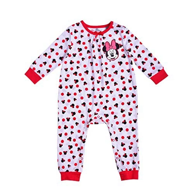 Disney Baby Girl's 2-Pack Minnie Mouse Footless Coverall Jumpsuit Babywear Set For Infant 4 Disney Baby Girl's 2-Pack Minnie Mouse Footless Coverall Jumpsuit Babywear Set For Infant - Image 4