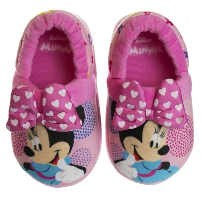 Disney Kids Girl's Minnie Mouse Slippers - Plush Lightweight Warm Comfort Soft Aline House Slippers – Fuchsia Pink (size 5-12 Toddler-Little Kid) 8 Disney Kids Girl's Minnie Mouse Slippers - Plush Lightweight Warm Comfort Soft Aline House Slippers – Fuchsia Pink (size 5-12 Toddler-Little Kid) - Image 8