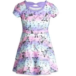 Disney Vampirina Toddler Girls Fashion Short Sleeve Dress Purple