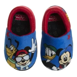 Disney Mickey Mouse Slippers - Kids Cozy Plush Fuzzy Lightweight Warm Comfort Soft House Shoes - Blue And Red (size 5-12 Toddler - Little Kid) -Family Trends Shop GUEST 33f20221 a9fc 4e7f ac1a b3f12b274d34