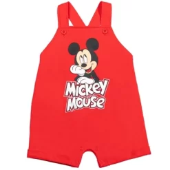 Disney Mickey Mouse Baby French Terry Short Overalls T-Shirt And Hat 3 Piece Outfit Set Newborn To Infant -Family Trends Shop GUEST 34630f0e 9464 4b8b ae65 3a1f951772d0