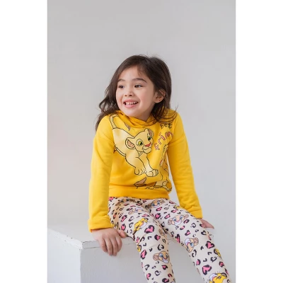 Disney Lion King Simba Baby Girls Fleece Pullover Hoodie & Leggings 1 Disney Lion King Simba Baby Girls Fleece Pullover Hoodie & Leggings