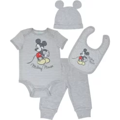 Disney Mickey Mouse Baby Bodysuit Pants Bib And Hat 4 Piece Outfit Set Newborn To Infant 24 Disney Mickey Mouse Baby Bodysuit Pants Bib And Hat 4 Piece Outfit Set Newborn To Infant -Family Trends Shop GUEST 362cfd70 d837 44d4 af8d 1b61ddd21efd