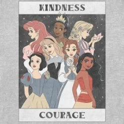 Women's Disney Princesses Kindness And Courage Poster T-Shirt
