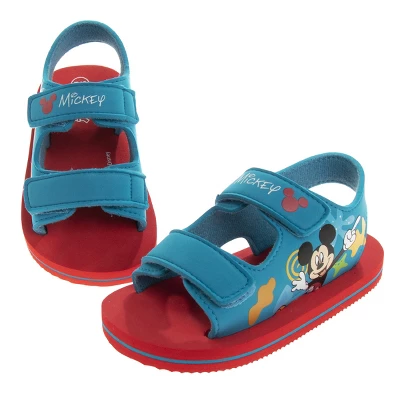 Disney Mickey Mouse Boys Dual Sizes Sandals. (Toddler/Little Kids) 1 Disney Mickey Mouse Boys Dual Sizes Sandals. (Toddler/Little Kids)
