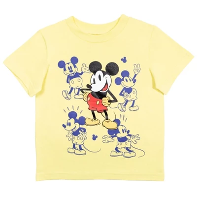 Disney Mickey Mouse 3 Pack Pullover Graphic T-Shirts Yellow/Red/Blue 1 Disney Mickey Mouse 3 Pack Pullover Graphic T-Shirts Yellow/Red/Blue