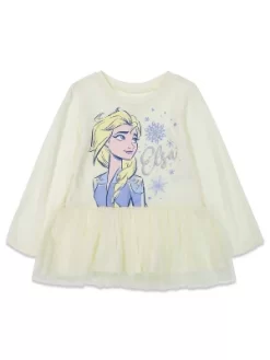 Disney Frozen Elsa Anna Frozen Girls T-Shirt And Leggings Outfit Set Infant To Little Kid