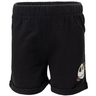 Disney Nightmare Before Christmas Knotted Graphic T-Shirt French Terry Shorts Set Black / Pink 2 Disney Nightmare Before Christmas Knotted Graphic T-Shirt French Terry Shorts Set Black / Pink - Image 2