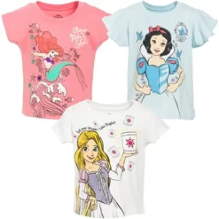 Disney Princess Ariel Snow White Rapunzel Girls 3 Pack T-Shirts Little Kid To Big Kid -Family Trends Shop GUEST 41275dd3 831f 4607 a413 bca91600d3d6