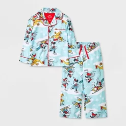 Toddler 2pc Disney 100 Coat Pajama Set - Blue