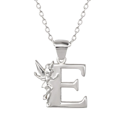 Disney Tinkerbell Initial Silver Pendant Necklace 9 Disney Tinkerbell Initial Silver Pendant Necklace - Image 9