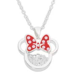 Disney Minnie Mouse Womens Silver Plated Birthstone Shaker Necklace, 18+2" -Family Trends Shop GUEST 48ce72e9 1a4f 450c 86ea 408fb961294d