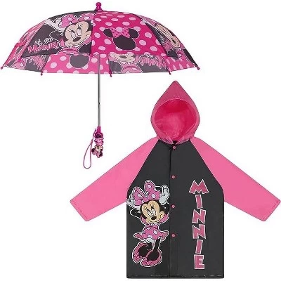 Disney Minnie Mouse Girl's Umbrella And Raincoat Set, Kids Ages 2-5 6 Disney Minnie Mouse Girl's Umbrella And Raincoat Set, Kids Ages 2-5 - Image 6