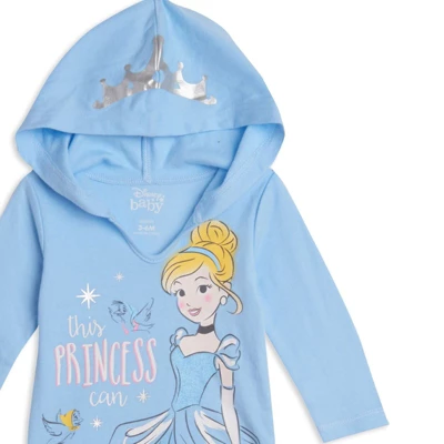 Disney Princess Disney Cinderella Princess Belle Princess Ariel Baby Girls 3 Pack Bodysuits Newborn To Infant 5 Disney Princess Disney Cinderella Princess Belle Princess Ariel Baby Girls 3 Pack Bodysuits Newborn To Infant - Image 5