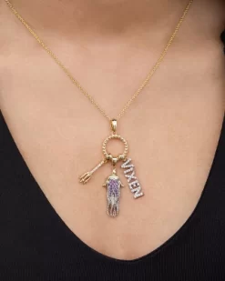 Disney The Little Mermaid Womens Pendant Necklace With Ursula Charms Villains Necklace