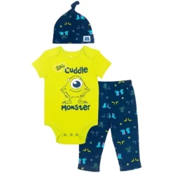 Disney Pixar Monsters Inc. Mike Mickey Mouse Baby Bodysuit Pants And Hat 3 Piece Outfit Set Newborn To Infant -Family Trends Shop GUEST 506b0cc9 9395 481f 9c2f 2d670d76dadf