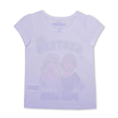 Disney Girl's 3-Pack Frozen Sisters For Life Short Sleeve Graphic Tee, Hoodie And Snowflake Legging Pant Set For Toddler 4 Disney Girl's 3-Pack Frozen Sisters For Life Short Sleeve Graphic Tee, Hoodie And Snowflake Legging Pant Set For Toddler - Image 4