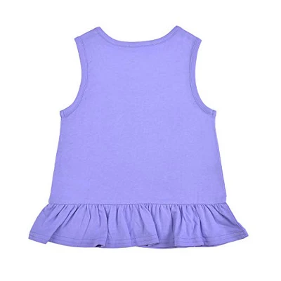 Disney Girl's 3-Pack Ruffle Sleeve Tee, Sleeveless Peplum Shirt And Casual Short Set For Toddler 5 Disney Girl's 3-Pack Ruffle Sleeve Tee, Sleeveless Peplum Shirt And Casual Short Set For Toddler - Image 5