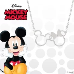 Disney Mickey And Minnie Mouse Womens Silver Plated Interlocking Mickey And Minnie Mouse Pendant Necklace, 18" 5 Disney Mickey And Minnie Mouse Womens Silver Plated Interlocking Mickey And Minnie Mouse Pendant Necklace, 18" -Family Trends Shop GUEST 53eb0a1f fe31 479c b924 00bef07b570f