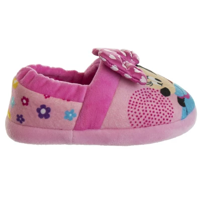 Disney Kids Girl's Minnie Mouse Slippers - Plush Lightweight Warm Comfort Soft Aline House Slippers – Fuchsia Pink (size 5-12 Toddler-Little Kid) 3 Disney Kids Girl's Minnie Mouse Slippers - Plush Lightweight Warm Comfort Soft Aline House Slippers – Fuchsia Pink (size 5-12 Toddler-Little Kid) - Image 3