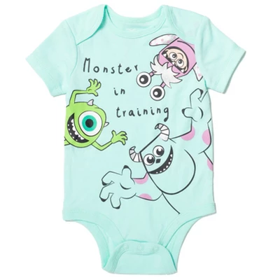 Disney Pixar Monsters Inc. Sulley Boo Mike Wazowski Baby Bodysuit Pants And Hat 3 Piece Outfit Set Newborn To Infant 2 Disney Pixar Monsters Inc. Sulley Boo Mike Wazowski Baby Bodysuit Pants And Hat 3 Piece Outfit Set Newborn To Infant - Image 2
