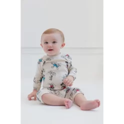 Disney Mickey Mouse Donald Duck Goofy Baby Snap Sleep N' Play Coverall Newborn To Infant