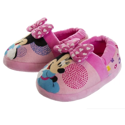 Disney Kids Girl's Minnie Mouse Slippers - Plush Lightweight Warm Comfort Soft Aline House Slippers – Fuchsia Pink (size 5-12 Toddler-Little Kid) 1 Disney Kids Girl's Minnie Mouse Slippers - Plush Lightweight Warm Comfort Soft Aline House Slippers – Fuchsia Pink (size 5-12 Toddler-Little Kid)