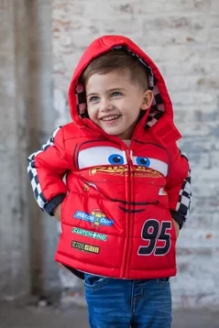 Disney Pixar Cars Lightning McQueen Winter Coat Puffer Jacket Little Kid